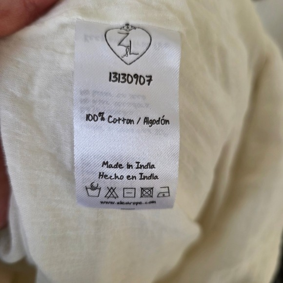 Z&L Made With Love Med White Cotton gauze Tassel Maxi Dress Boho Peasant Indie - Picture 10 of 13